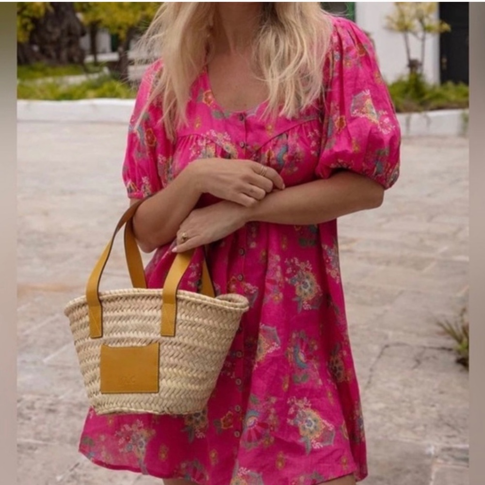 Spell Solstice Linen Tunic Dress in Rose size Large NWT
